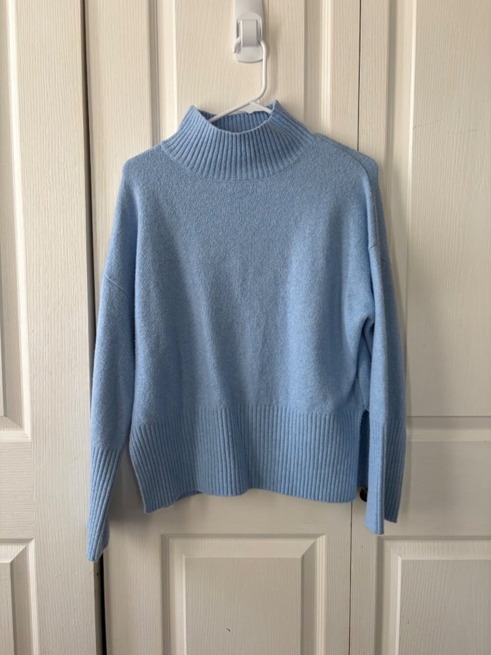 H&H Womens Blue Mock Sweater